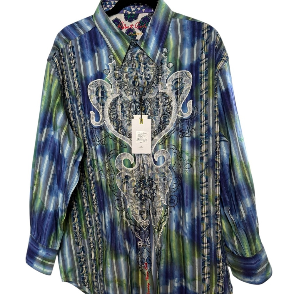 ❌SOLD❌ NWT Robert Graham BLUEGRASS 2XL Button Shirt - LIMITED EDITION $498